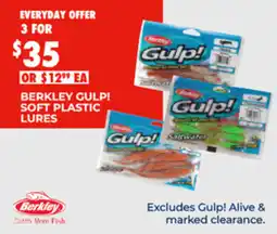 BCF Berkley gulp soft plastic lures offer