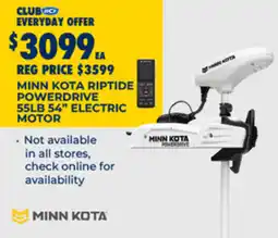 BCF Minn kota riptide powerdrive 55lb 54 electric motor offer