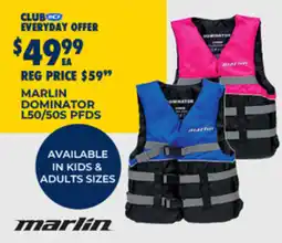 BCF Marlin dominator l50/50s pfds offer