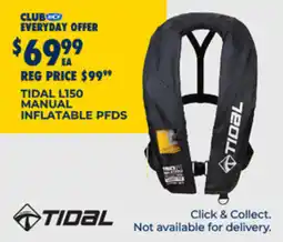 BCF Tidal l150 manual inflatable pfds offer