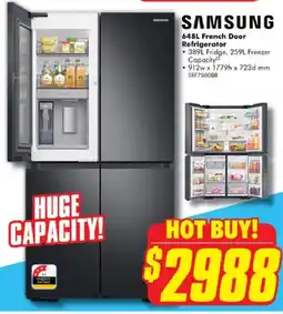 The Good Guys SAMSUNG 648L French Door Refrigerator offer