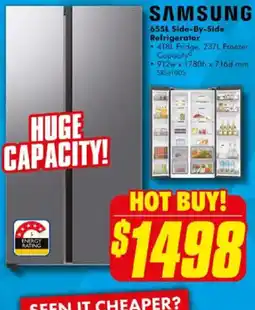 The Good Guys SAMSUNG 655L Side-By-Side Refrigerator offer