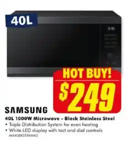 The Good Guys 1000W Microwave - Black Stainless Steel offer