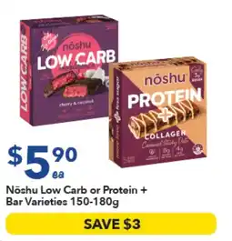 Ritchies Nōshu Low Carb or Protein + Bar offer