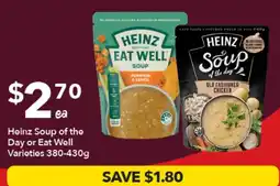 Ritchies Heinz Soup of the Day or Eat Well Varieties offer