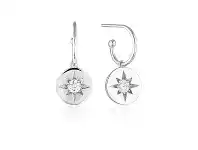 Bevilles Jewellery Georgini Stellar Lights Silver Drop Hoop Earrings offer