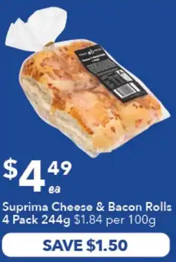 Ritchies Suprima Cheese & Bacon Rolls offer