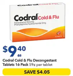 Ritchies Codral Cold & Flu Decongestant Tablets offer