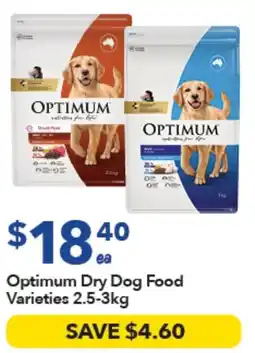 Ritchies Optimum dry dog food varieties offer
