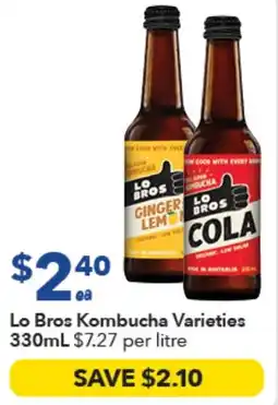 Ritchies Lo bros kombucha varieties offer