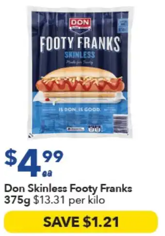 Ritchies Don Skinless Footy Franks offer