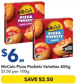 Ritchies McCain Pizza Pockets Varieties offer