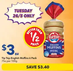 Ritchies Tip Top English Muffins offer