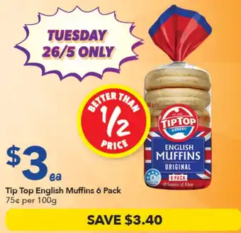 Ritchies Tip Top English Muffins offer