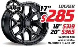 Bob Jane T-Marts Satin black also available machined black lip locker 17 offer