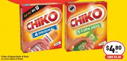 Supa Valu Chiko Original Rolls or Corn Jacks offer