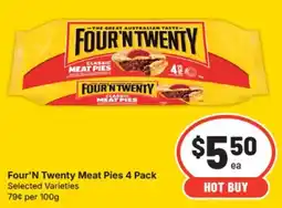 Supa Valu Four N Twenty Meat Pies offer