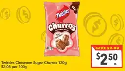 Supa Valu Twisties Cinnamon Sugar Churros offer