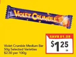 Supa Valu Violet Crumble Medium Bar offer