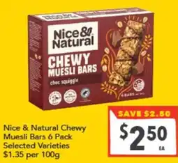 Supa Valu Nice & Natural Chewy Muesli Bars offer