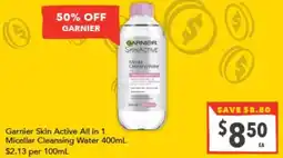 Supa Valu Garnier skin active all in 1 micellar cleansing water offer