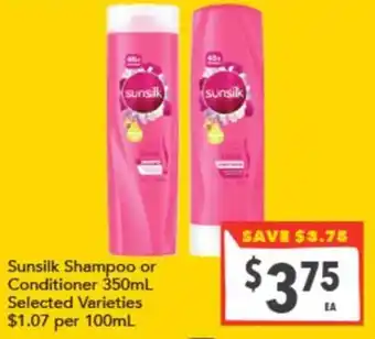 Supa Valu Sunsilk shampoo or conditioner offer