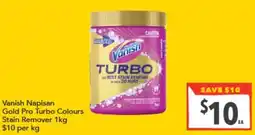 Supa Valu Vanish Napisan Gold Pro Turbo Colours Stain Remover offer