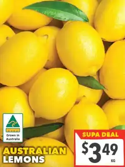 Supa Valu Australian lemons offer