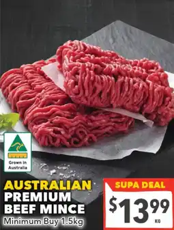 Supa Valu Australian premium beef mince offer
