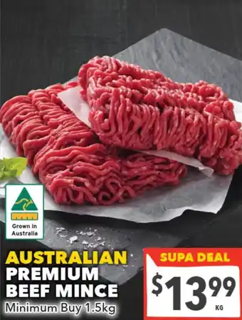 Supa Valu Australian premium beef mince offer