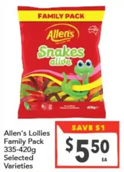 Supa Valu Allens Lollies Family Pack offer