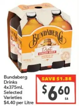Supa Valu Bundaberg Drinks offer