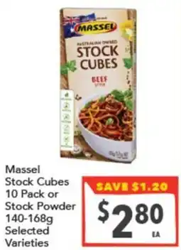 Supa Valu Massel Stock Cubes or Stock Powder offer