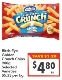 Supa Valu Birds Eye Golden Crunch Chips offer