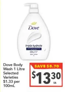 Supa Valu Dove Body Wash offer