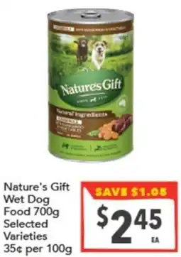 Supa Valu Natures Gift Wet Dog Food offer