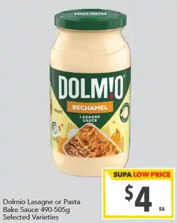 Supa Valu Dolmio Lasagne or Pasta Bake Sauce offer