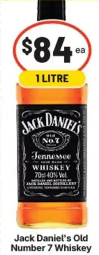 Supa Valu Jack Daniels Old Number 7 Whiskey offer
