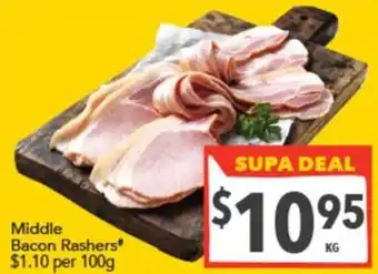 Supa Valu Middle Bacon Rashers offer