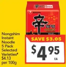 Supa Valu Nongshim Instant Noodle offer