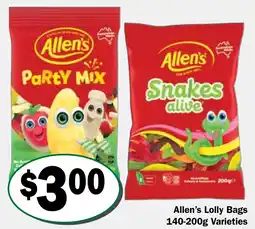Friendly Grocer Allens Lolly Bags offer
