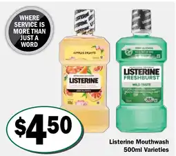 Friendly Grocer Listerine Mouthwash offer
