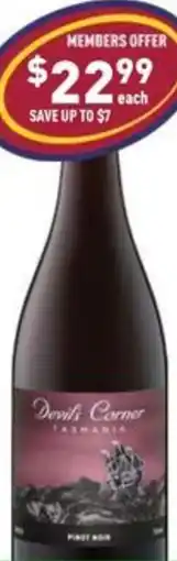 Liquor Legends Devils corner pinot noir & range offer