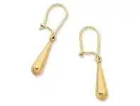 Bevilles Jewellery 9ct Yellow Gold Silver Filled Pear Shaped Drop Earrings offer