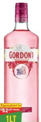 Liquor Legends Gordons Premium Pink Gin offer