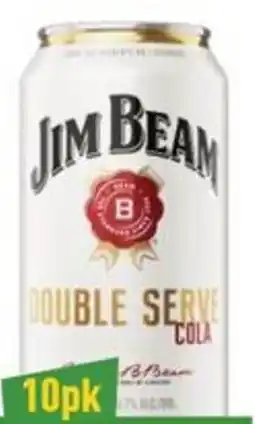 Liquor Legends Jim beam white double serve bourbon & cola 6.7% can offer