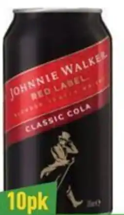 Liquor Legends Johnnie walker scotch & cola 4.6% can offer