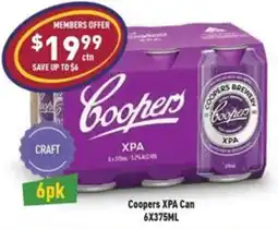Liquor Legends Coopers xpa can offer
