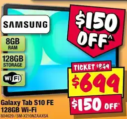 JB Hi-Fi Galaxy Tab S10 FE 128GB Wi-Fi offer