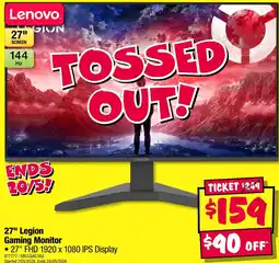 JB Hi-Fi 27" Legion Gaming Monitor offer